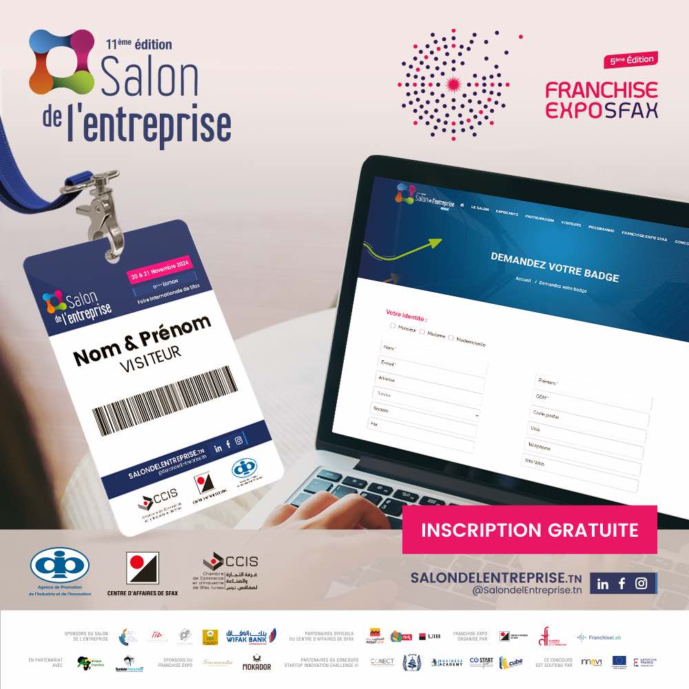 Commandez dès à présent vos badges gratuits pour le Salon de l’Entreprise